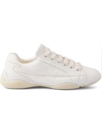 Prada - Logo Leather Sneaker - Lyst
