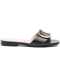 Bally - Open Toe Flats With-Tone Hardware - Lyst