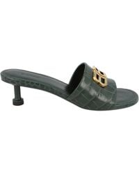 Balenciaga - Croc-Embossed Groupie Bb Mules - Lyst