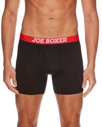 Joe Boxer Black Microfiber Boxer Brief- 4 Pack