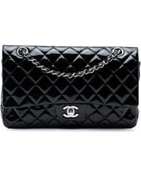 CHANEL - Medium Classic Patent Double Flap - Lyst