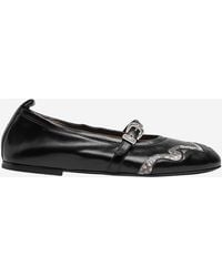 Sartore - Ballerina Flats Leather And Python - Lyst