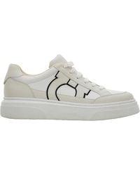 Ferragamo - Cassina Ganc2 Leather Sneakers Shoes - Lyst