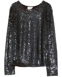 P.A.R.O.S.H. - Long-Sleeved Top With Sequins - Lyst