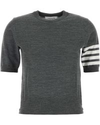 Thom Browne - Wool Crewneck Sweater - Lyst
