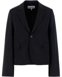 Loewe - Midnight Wool Blazer - Lyst