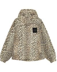 Ganni - Leopard Print Nylon Jacket - Lyst