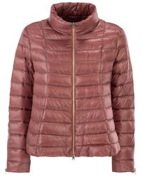 Herno - Ultra-Light Satin Down Jacket With Flared Back - Lyst