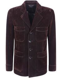 Tom Ford - Washed Flocked Tricotine Four Pocket Jacket - Lyst