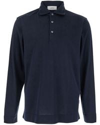 Lardini - Polo With Classic Collar And Long Sleeves - Lyst