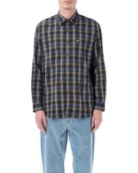 ERL - Plaid Long-Sleeve Button-Up Shirt - Lyst