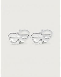 Ferragamo - Brass Logo Cufflinks — -Tone - Lyst