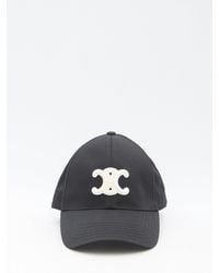 Celine - Triomphe Cotton Baseball Hat - Lyst