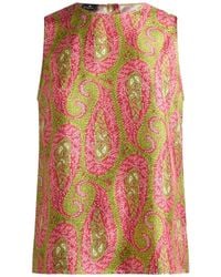 Etro - Tank Top With Side Vents - Lyst