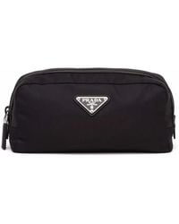 Prada - Logo Patch Toiletry Bag - Lyst