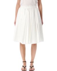 Ami Paris - Cotton Midi Corolla Skirt - Lyst