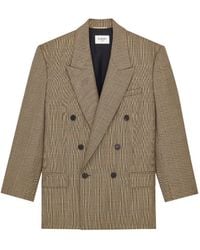 Saint Laurent - Double-Breasted Jacket - Lyst
