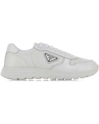 Prada - White Nylon And Leather Prax 2.0 Sneakers - Lyst