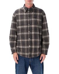 Off-White c/o Virgil Abloh - Padded Check Cotton Shirt Jacket With Logo - Lyst