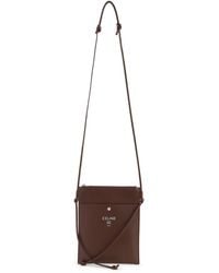 Celine - Chocolate Lamb Leather Sharp Pouch - Lyst