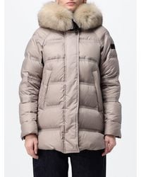 Peuterey - Quilted Nylon Short Puffer Jacket With Shearling Hood - Lyst