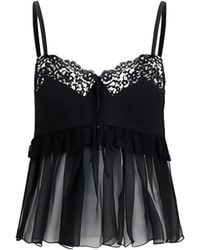Chloé - Silk Crêpe Lingerie Top - Lyst