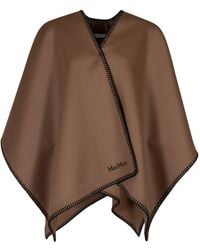 Max Mara - Wool And Cashmere Belted Cape - Lyst