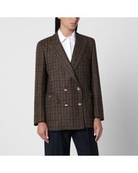 Blazé Milano - Doublebreasted Dark Jacket With Check Pattern - Lyst