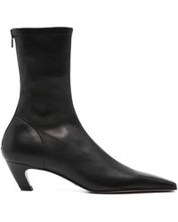 KHAITE - Arizona Leather Ankle Boots - Lyst