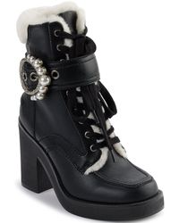 karl lagerfeld women's pavan lace up cold weather boots