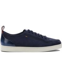 Santoni - Calf Leather Sneakers Slip-On - Lyst