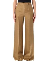 Max Mara - Badesse High-Rise Linen Wide-Leg Pants - Lyst