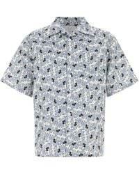 Prada - Printed Poplin Shirt - Lyst