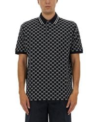 Gucci - Gg Jacquard Cotton Piquet Polo Shirt - Lyst
