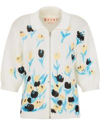 Marni - Cotton Knit Cardigan - Lyst