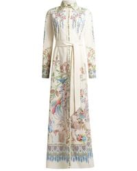 Etro - Floral Print Shirt Dress - Lyst