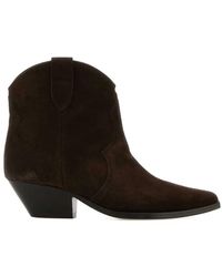 Isabel Marant - Dewina Suede Cowboy Ankle Boots Shoes - Lyst