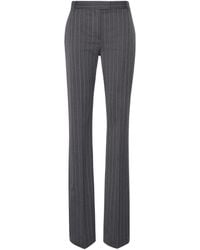 Max Mara - Stretch Wool Slim Flared Trousers - Lyst