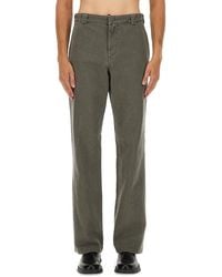 Aspesi - Straight-Leg Cotton Pants With Mid-Rise Waist And Belt Loops - Lyst
