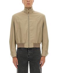 McQueen - Cropped Harrington Jacket - Lyst