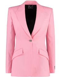 Versace - Allover Jacquard Single-Breasted Jacket - Lyst