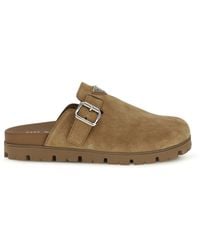 Prada - Suede Mules - Lyst