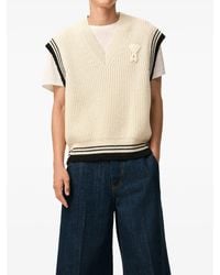 Ami Paris - Ami De Coeur Sleeveless Sweater - Lyst