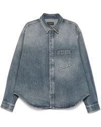 Balenciaga - Oversized Denim Button-Up Shirt - Lyst