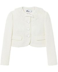 Self-Portrait - Boucle Lace Collar Jacket - Lyst