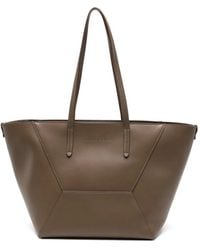 Brunello Cucinelli - Leather Tote Bag With Pouch - Lyst