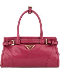 Prada - Fuchsia Leather Mini Bonnie Handbag - Lyst
