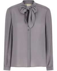 Tory Burch - 'Georgette Bow' Blouse - Lyst