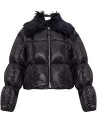 Jil Sander - Padded Jacket With Faux Fur Collar - Lyst