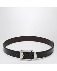 Versace - Leather Belt With Logo Lettering - Lyst